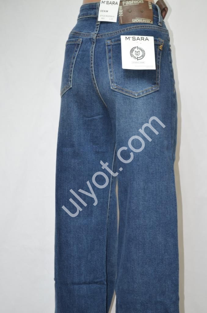 ДЖИНСЫ M.SARA (XS-XL) Т.СИНИЙ 2009-H