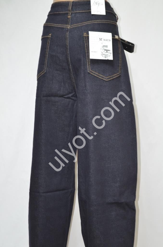 ДЖИНСЫ M.SARA (M-3XL) Т.СИНИЙ 26-1