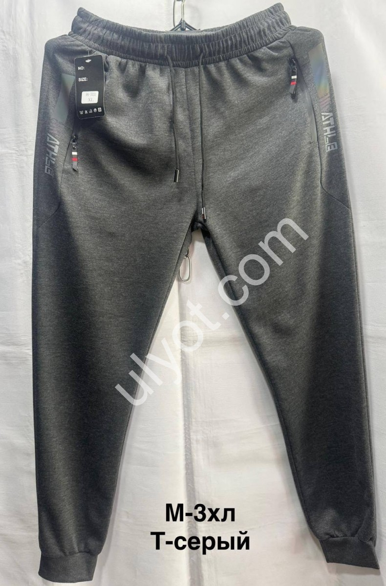 СПОРТ.ШТАНИ (M-3XL) МАНЖЕТ ГРАФІТ 7301