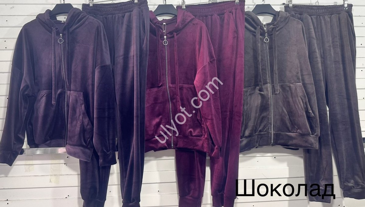 СПОРТ.КОСТЮМ (46-60) МАНЖЕТ ШОКОЛАД 077
