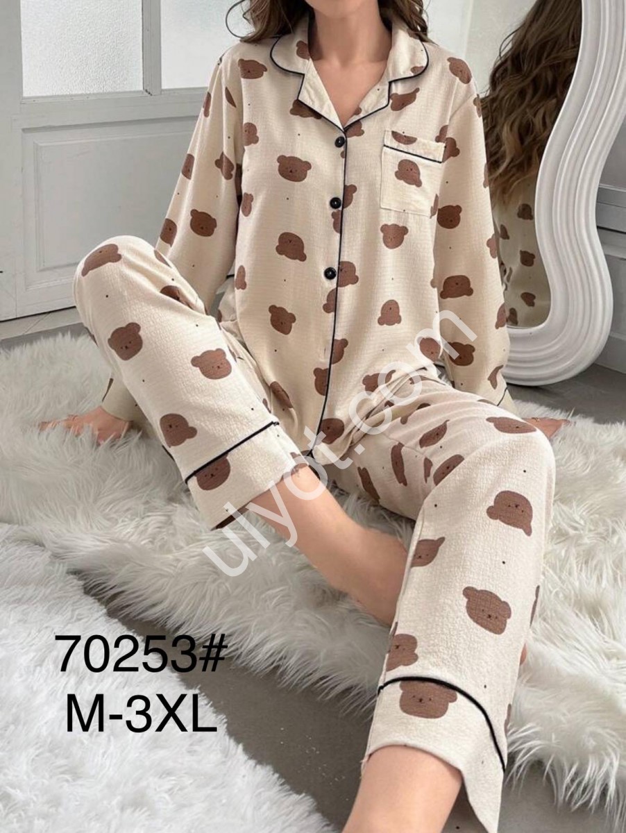 ПИЖАМА (M-3XL) МИШКИ 70253