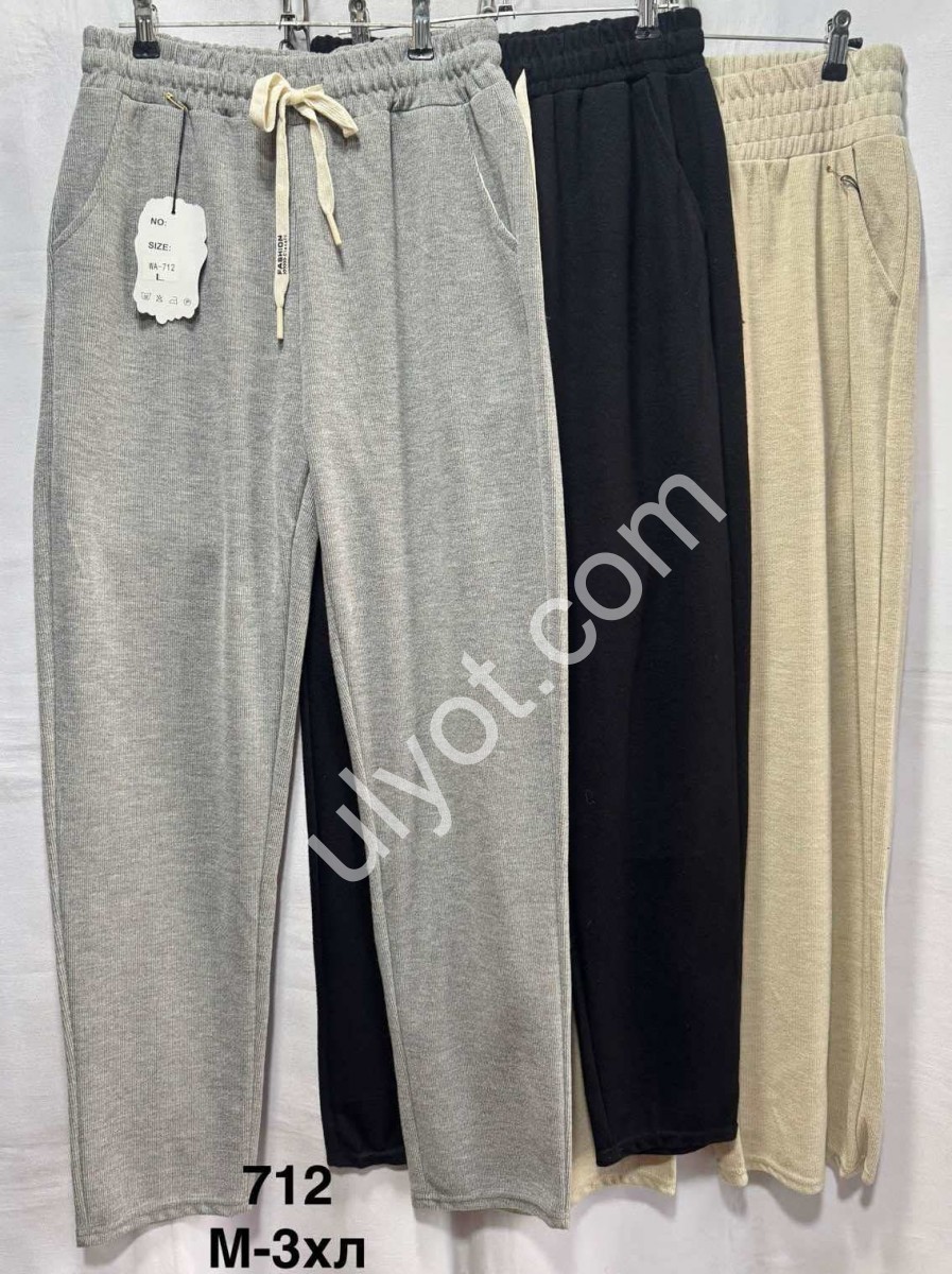 ШТАНЫ (M-3XL) ЧЕРНЫЙ 712