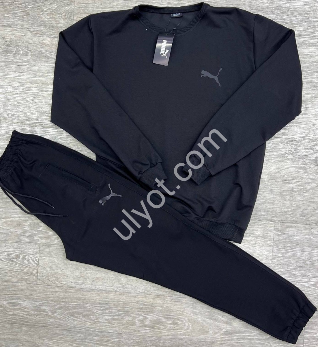 СПОРТ.КОСТЮМ P15 (M-3XL) ГРАФИТ+ЧЕРНЫЙ 241/90