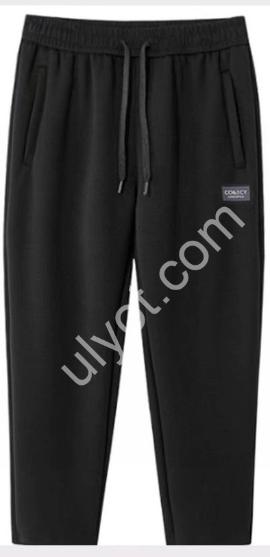 СПОРТ.ШТАНИ (6XL-10XL) ФЛІС ПРЯМИЙ ЧОРНИЙ 2425