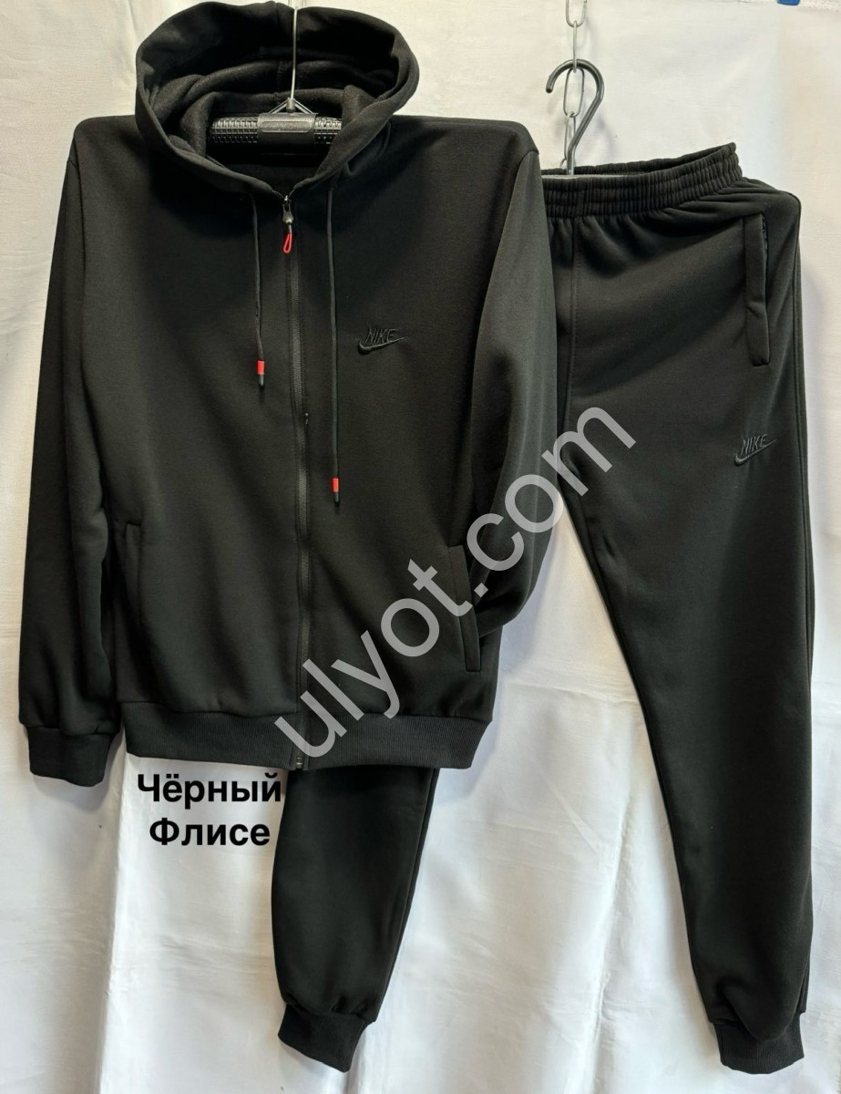 СПОРТ.КОСТЮМ-1 N02 (48-56) ФЛИС МАНЖЕТ ЧЕРНЫЙ 