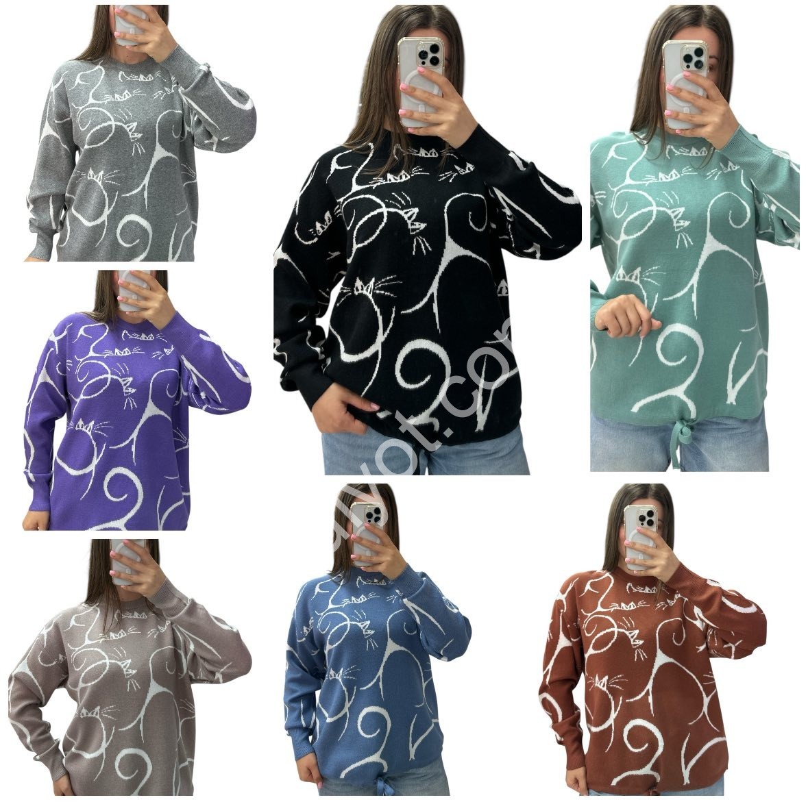 СВИТЕР (ONE SIZE 48-54) МИКС 25502