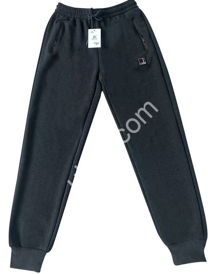 СПОРТ.ШТАНЫ (XL-5XL) ФЛИС МАНЖЕТ ГРАФИТ 0022