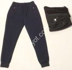 СПОРТ.ШТАНИ (M-3XL) ФЛІС МАНЖЕТ Т.СИНІЙ 2557