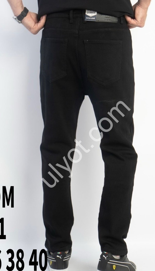 ДЖИНСИ GAXGAX (30-40) ФЛІС ЧОРНИЙ 781