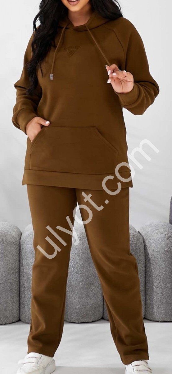 СПОРТ.КОСТЮМ (XL-3XL) МАНЖЕТ МИКРОМЕХ ШОКОЛАД 5017