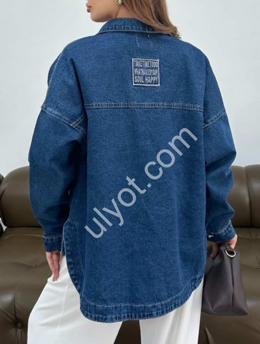 РУБАШКА ДЖИНСОВАЯ TOP SHOP (S-L) Т.СИНИЙ 3444
