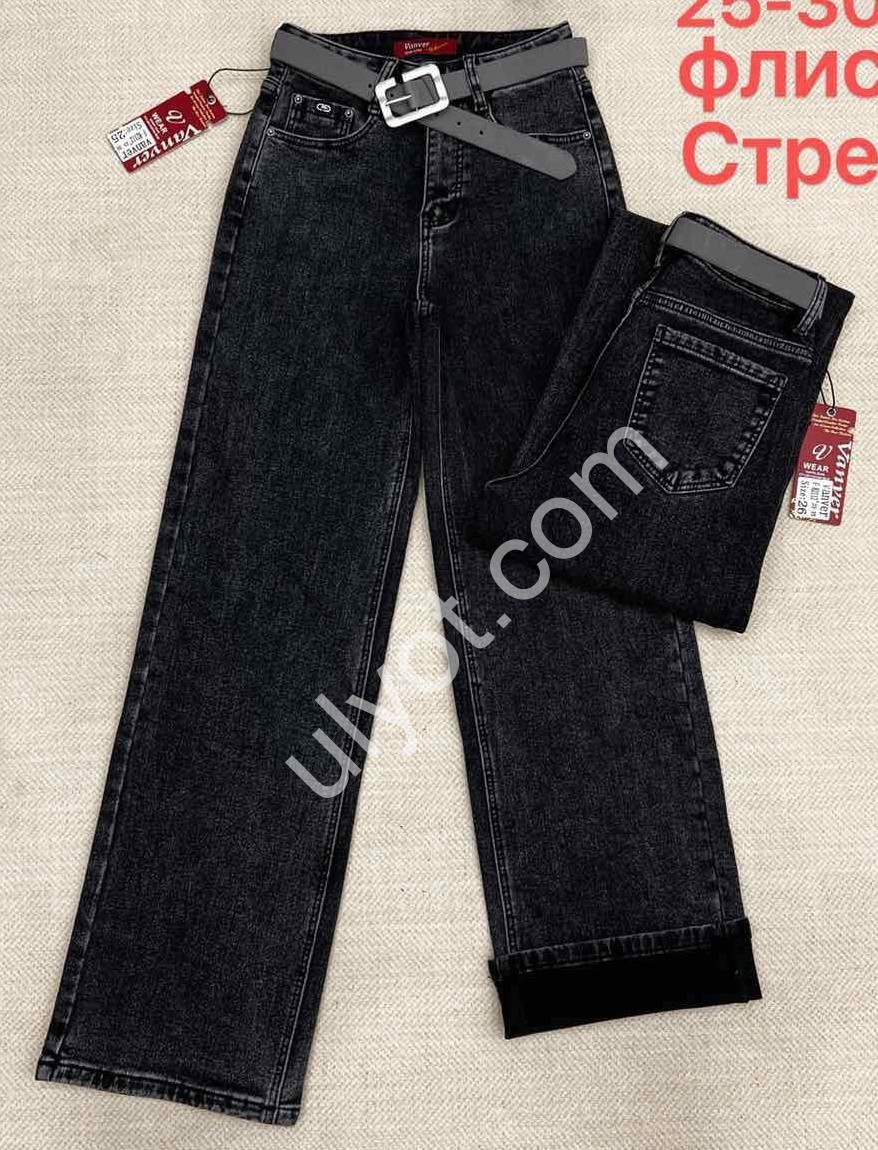 ДЖИНСЫ VANVER (25-30) ФЛИС ГРАФИТ F82112