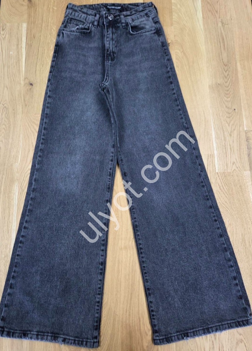 ДЖИНСЫ POSHUM (25-27) ГРАФИТ 1007-1