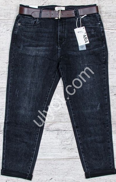 ДЖИНСЫ M.SARA (L-5XL) ЧЕРНЫЙ 1037-A