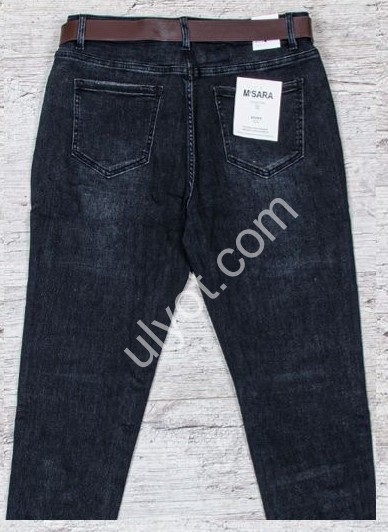 ДЖИНСЫ M.SARA (L-5XL) ЧЕРНЫЙ 1037-A