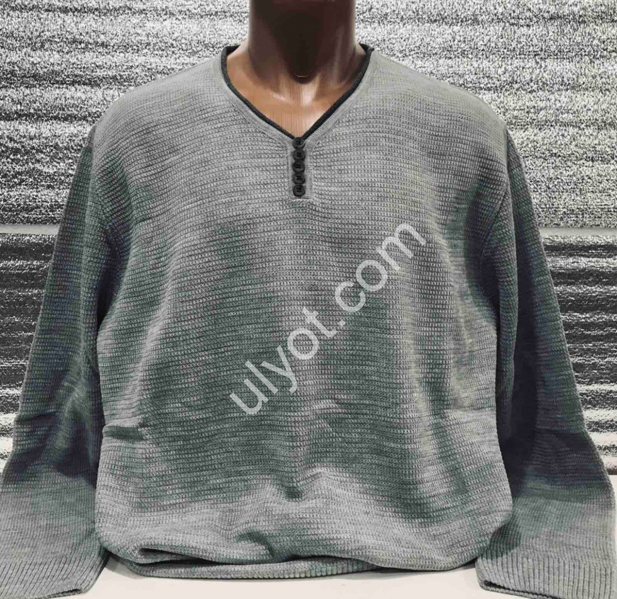 СВІТЕР CASHMERE (3XL-5XL) СВ.СІРИЙ 15108