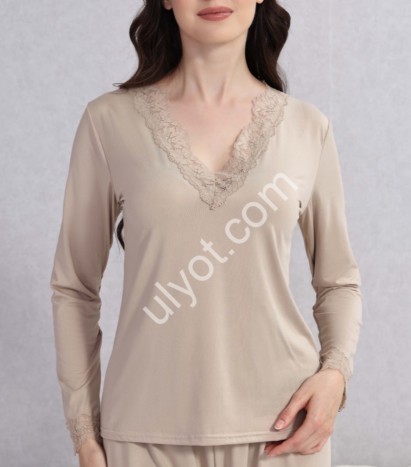 СВИТЕР  (S-2XL) БЕЖ 70225