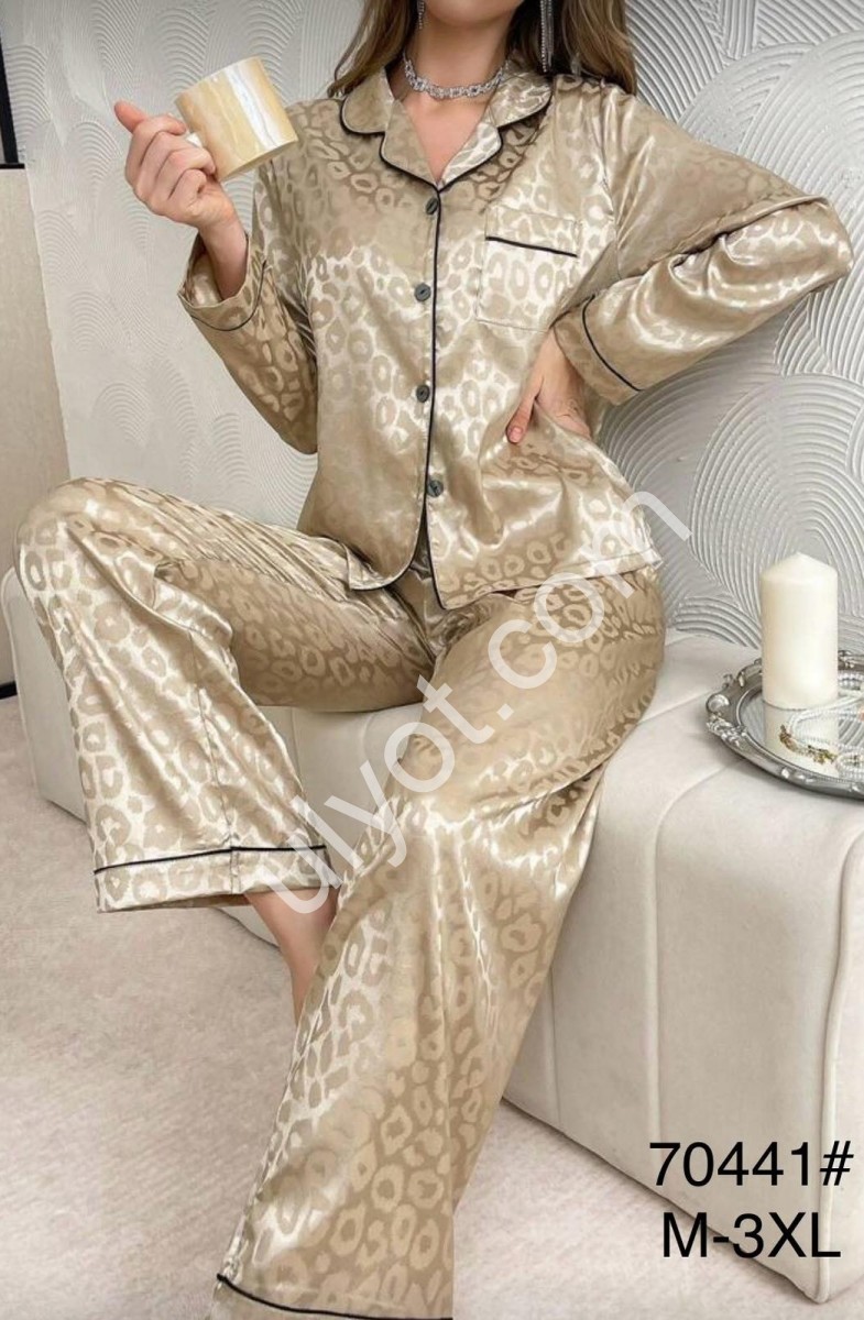 ПІЖАМА (M-3XL) БІЖ 70441