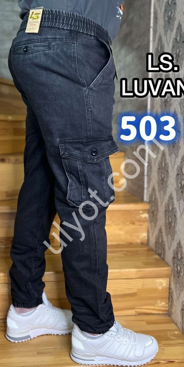 ДЖОГЕРЫ LS JEANS (34-42) ЧЕРНЫЙ 503D