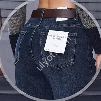 ДЖИНСЫ M.SARA (XS-XL) Т.СИНИЙ 3393