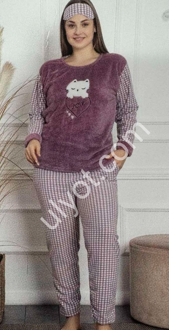 ПИЖАМА (XL-4XL) МАХРА ФИОЛЕТ 02180