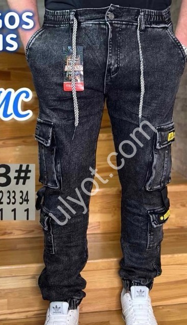 ДЖИНСИ AVIWGOS (27-34) ФЛІС КАРГО ГРАФІТ 725-3