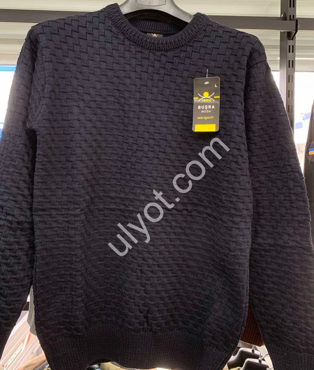 СВИТЕР (L-2XL) Т.СИНИЙ M953