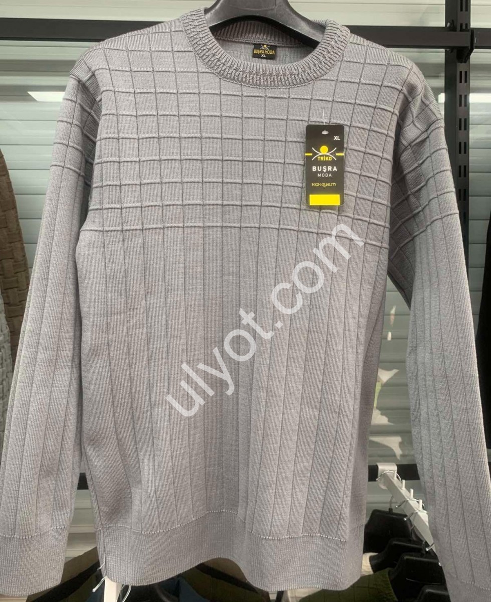 СВИТЕР (L-2XL) СЕРЫЙ M964