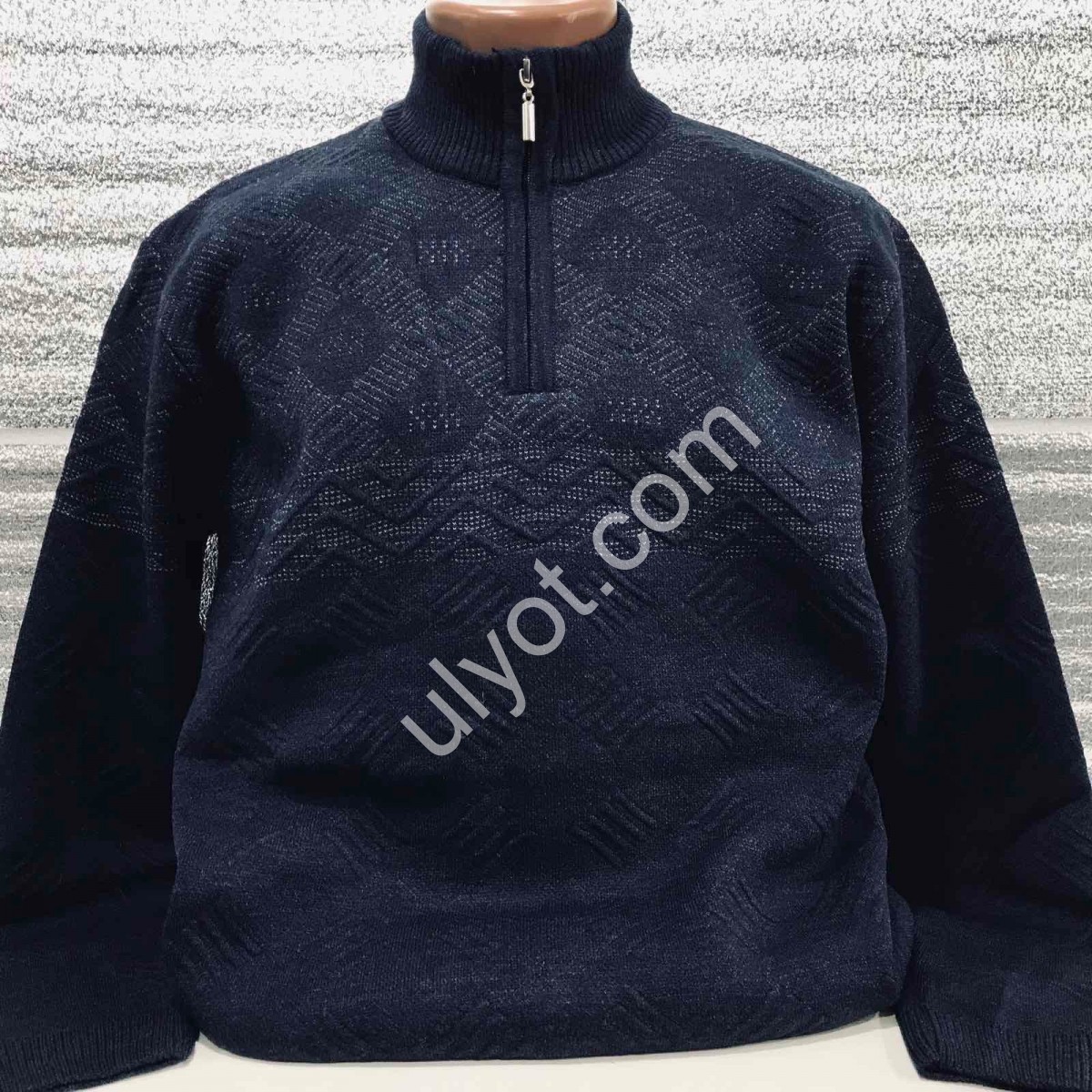 СВИТЕР EVS (L-2XL) Т.СИНИЙ 3059