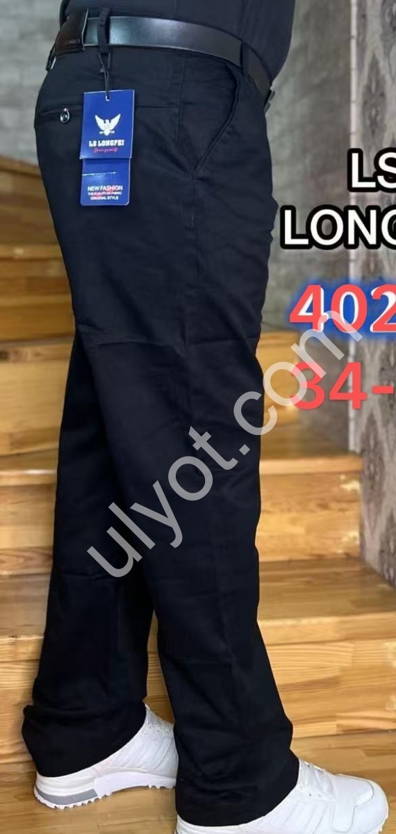 БРЮКИ LONGFEI (34-44) ЧЕРНЫЙ 402D