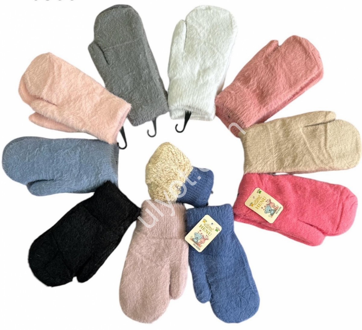 ВАРЕЖКИ (7-12ЛЕТ) МЕХ МИКС 6355