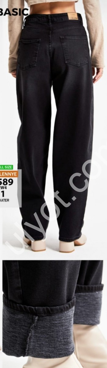 ДЖИНСЫ IT'S BASIC (32-36) БАЙКА ГРАФИТ 3589/2w4/1