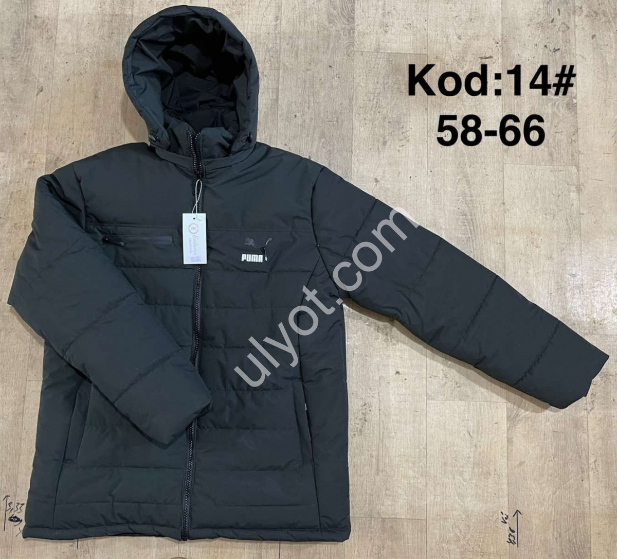 КУРТКА P15 (58-66) хутро хаки 14