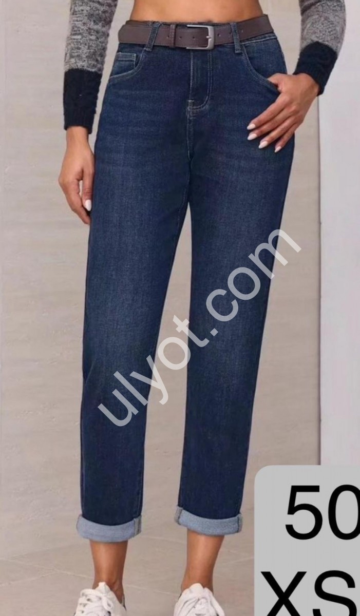 ДЖИНСИ M.SARA (XS-XL) Т.СИНІЙ 5015