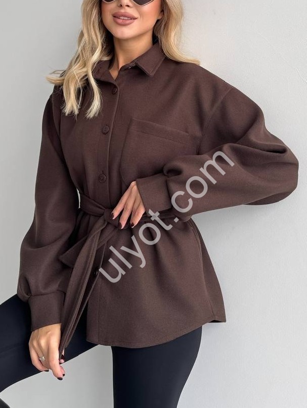 РУБАШКА-ПАЛЬТО (42-46) ШОКОЛАД 225