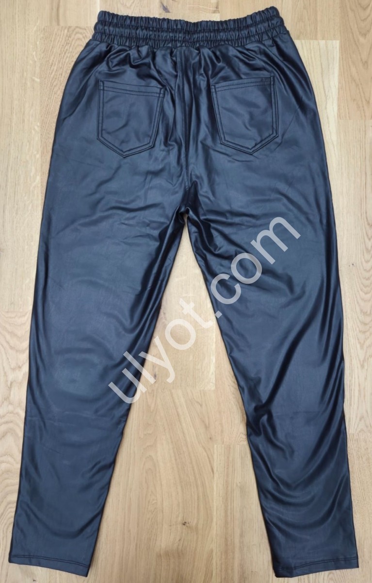 ШТАНЫ M.SARA (XS-XL) БАЙКА ЧЕРНЫЙ 1312-13