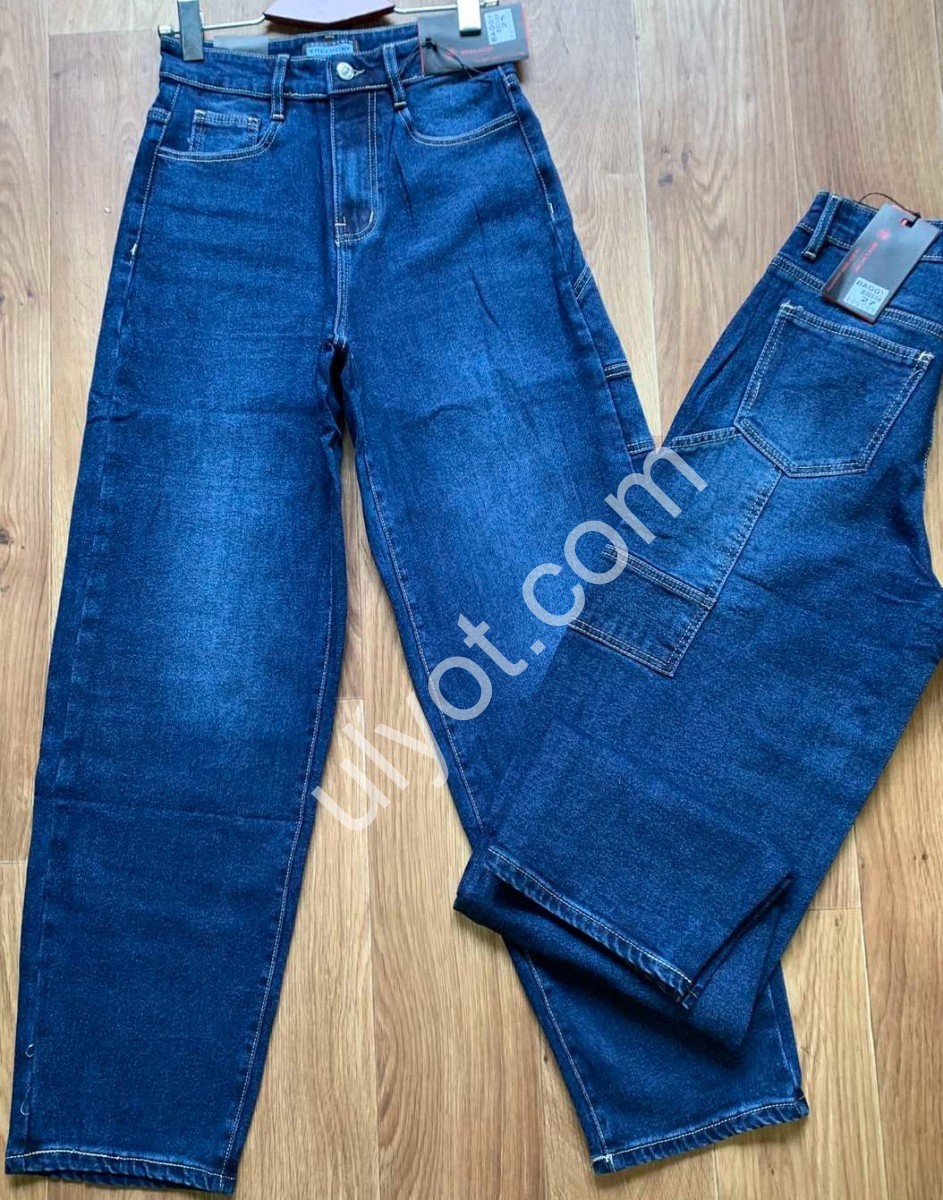 ДЖИНСЫ RELUCKY (25-30) БАЙКА Т.СИНИЙ B303-8