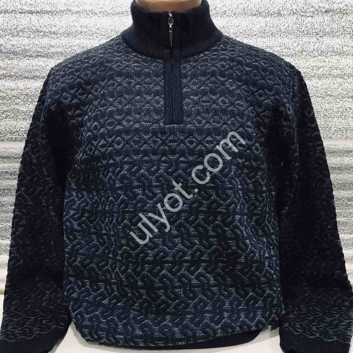 СВИТЕР EVS (L-2XL) ЧЕРНЫЙ 3023