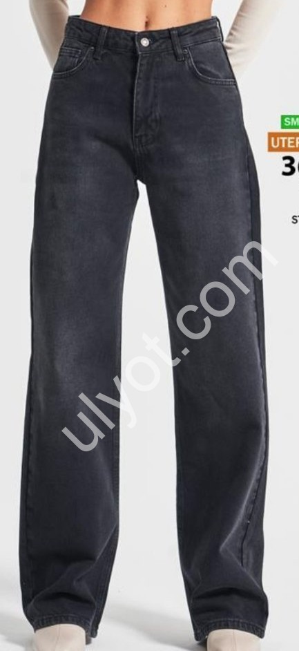 ДЖИНСЫ IT'S BASIC (32-36) БАЙКА ГРАФИТ 3619/2w4/1