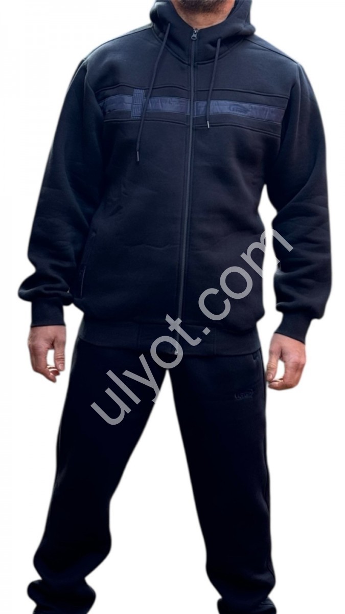 СПОРТ.КОСТЮМ (3XL-5XL) ФЛИС МАНЖЕТ Т.СИНИЙ 0187