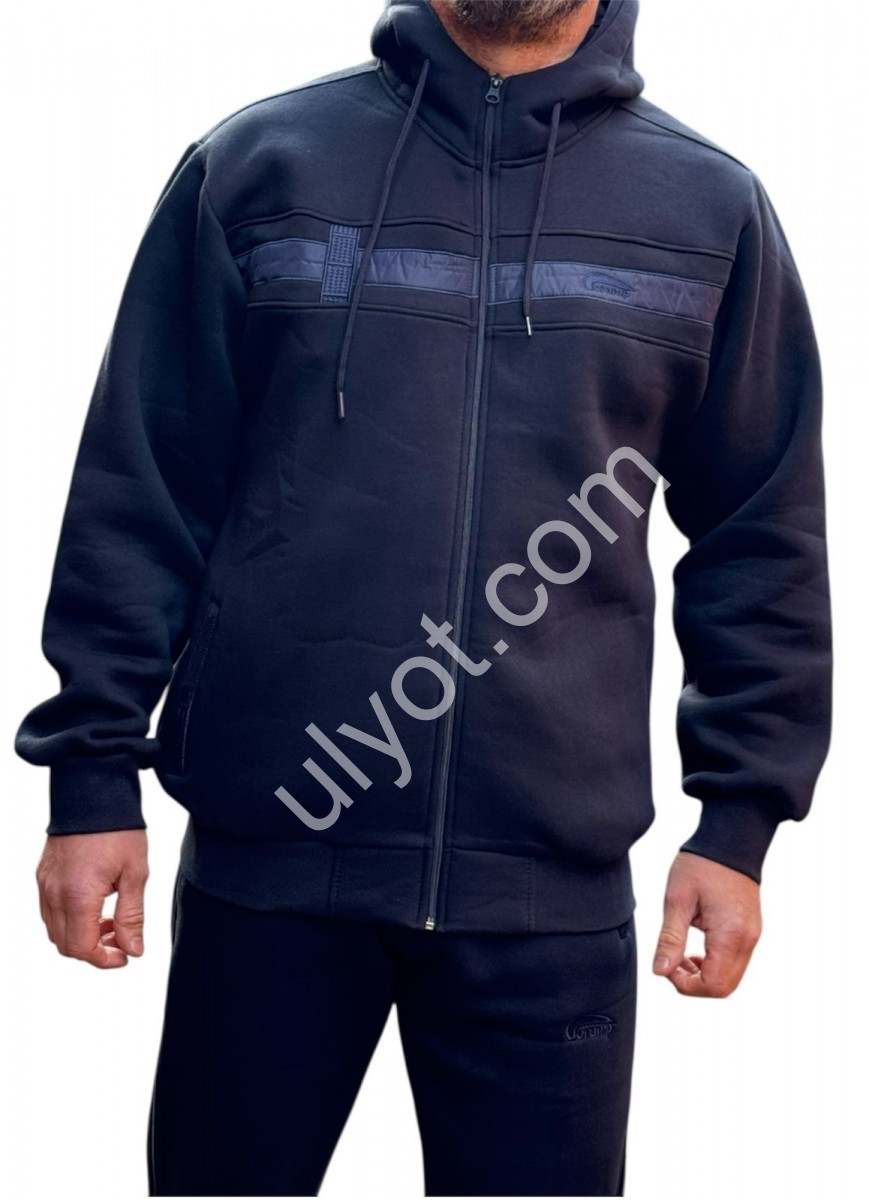 СПОРТ.КОСТЮМ (3XL-5XL) ФЛИС МАНЖЕТ Т.СИНИЙ 0187