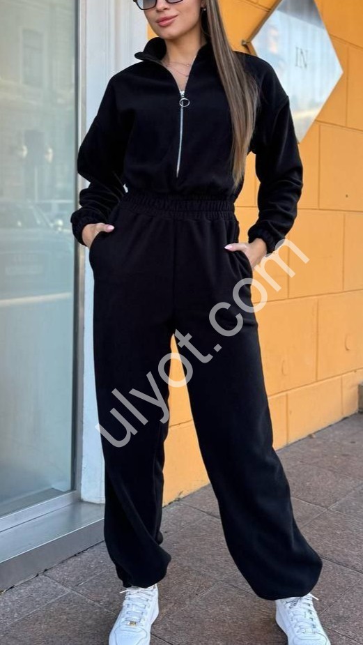 КОМБІНЕЗОН (42-48) ФЛІС ЧОРНИЙ 1674