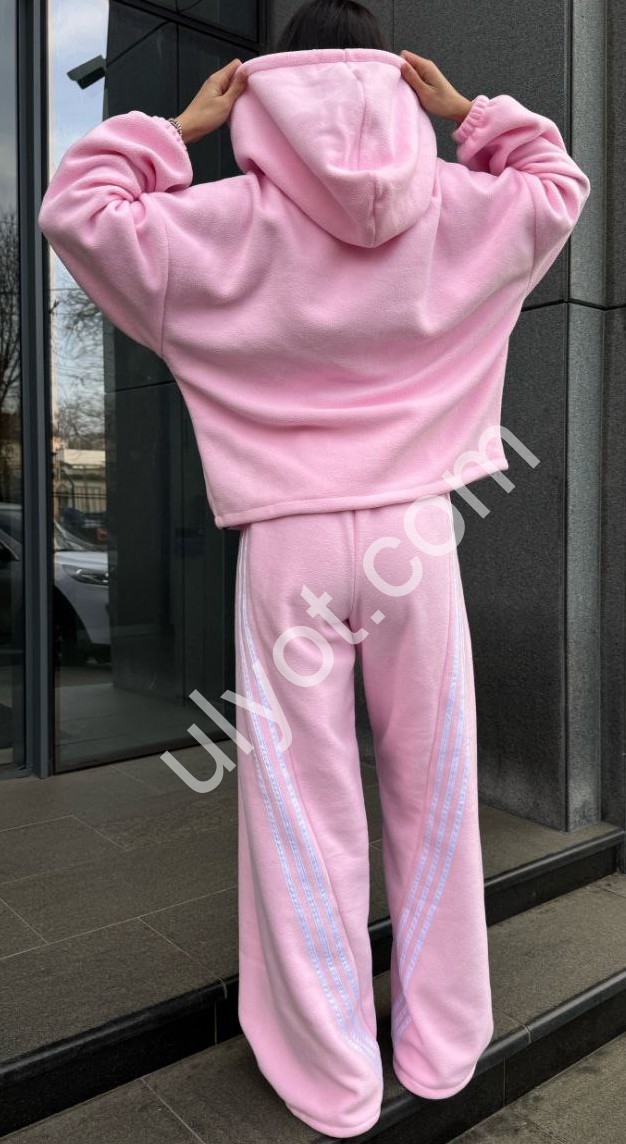 КОСТЮМ (42-48) ФЛІС РОЖОВИЙ 1673