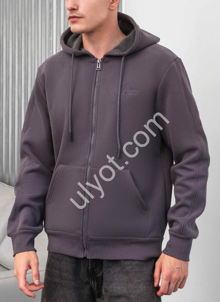 КОФТА JJF (L-4XL) Хутро Графіт 50115