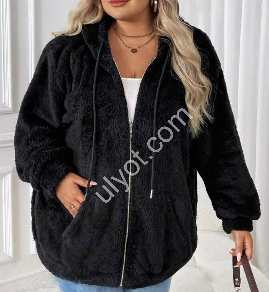 КОФТА (50-62) МАХРА ЧЕРНЫЙ 199