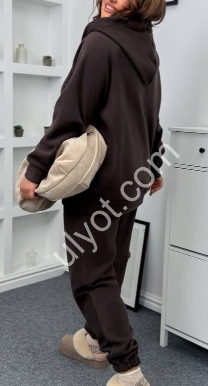 КОСТЮМ ТРІЙКА (50-62) ФЛІС МАНЖЕТ ШОКОЛАД 218