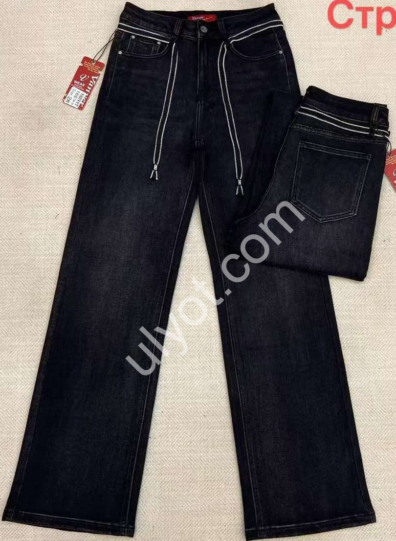 ДЖИНСЫ VANVER (28-33) ЧЕРНЫЙ B82162