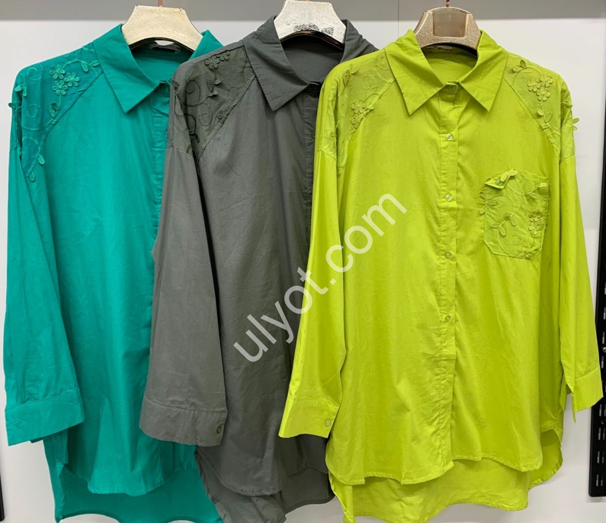 РУБАШКА (3XL-7XL) САЛАТ 15723