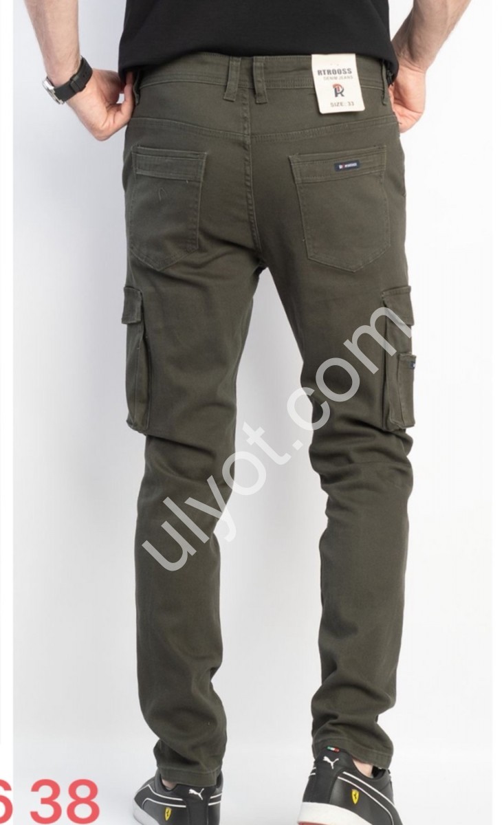 ДЖИНСИ RTROOSS (30-38) КАРГО ХАКІ 8086-2