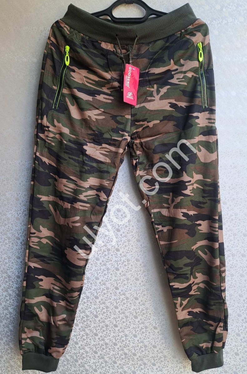 СПОРТ.ШТАНИ (M-3XL) МАНЖЕТ ХАКІ 613/3